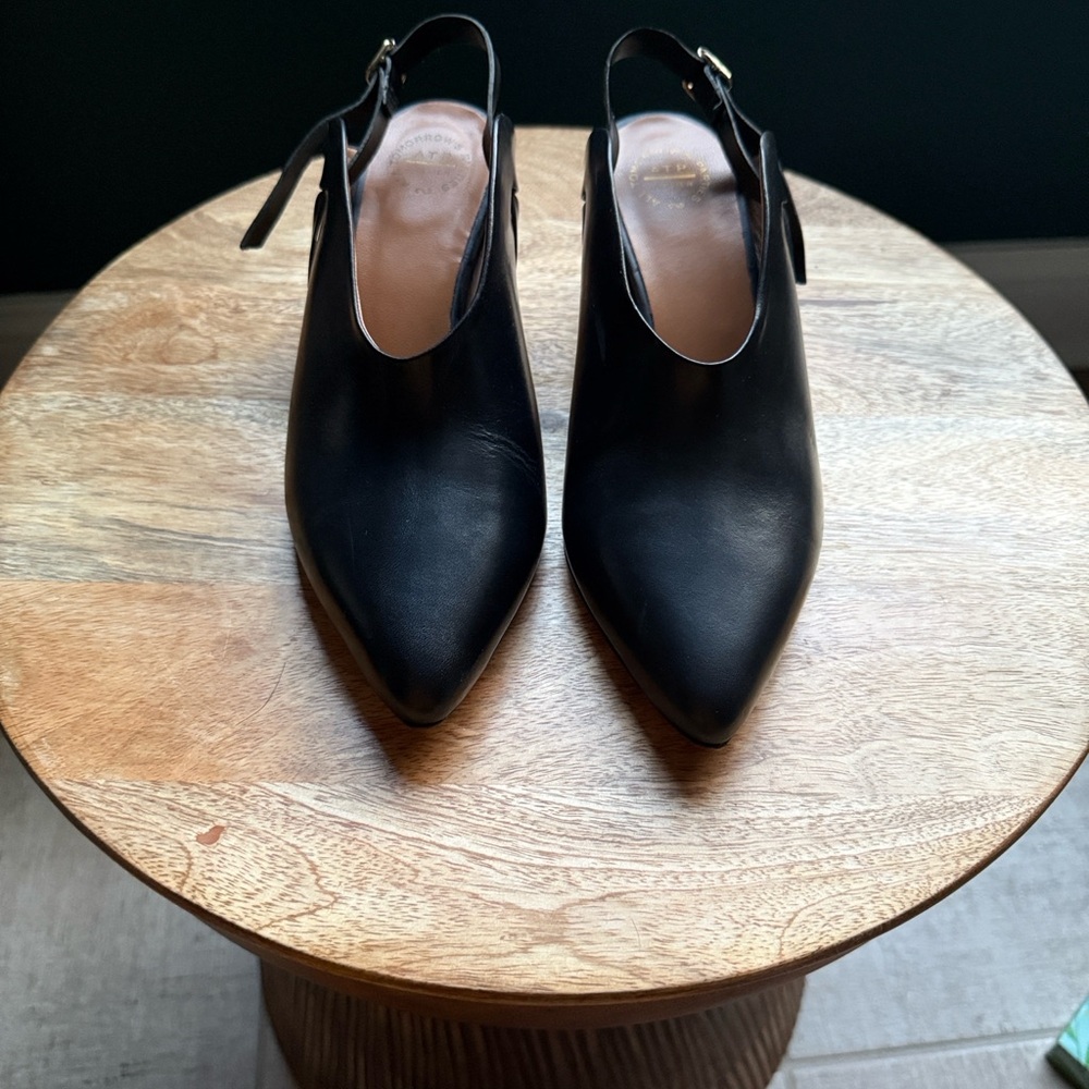 Chic Black Slingback Mules